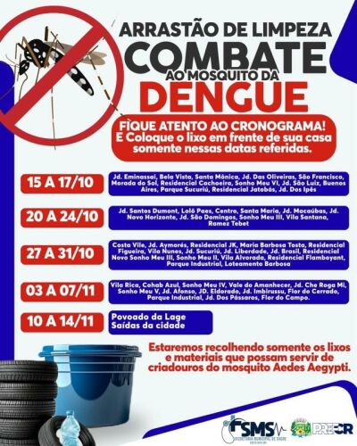 Imagem da notícia Mutirão de limpeza: Moradores de Costa Rica devem colocar materiais não utéis nas ruas somente nos dias programados 